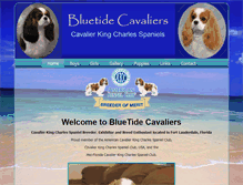 Tablet Screenshot of bluetidecavaliers.com